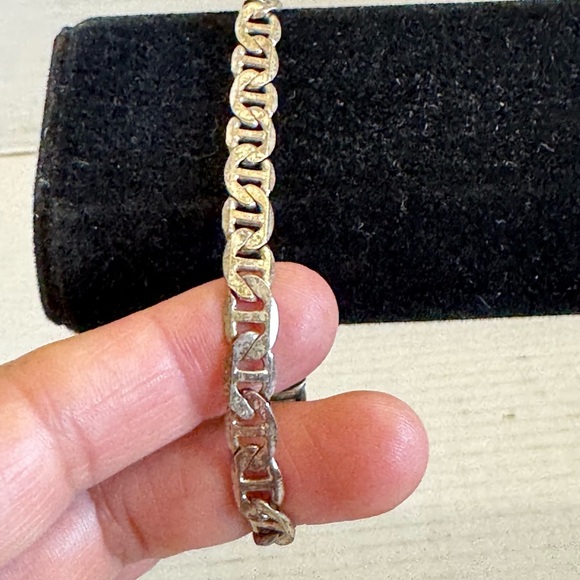 925 Sterling Silver Curb Cuban Bracelet - Picture 10 of 16